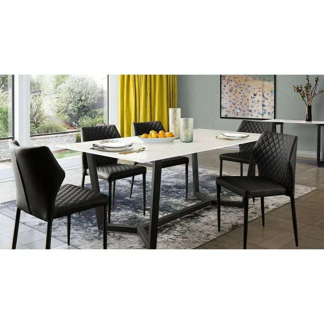 Milo Modern Dining Chairs Black Leather Set of 4 Dining Chairs Sideboards and Things  By Diamond Sofa