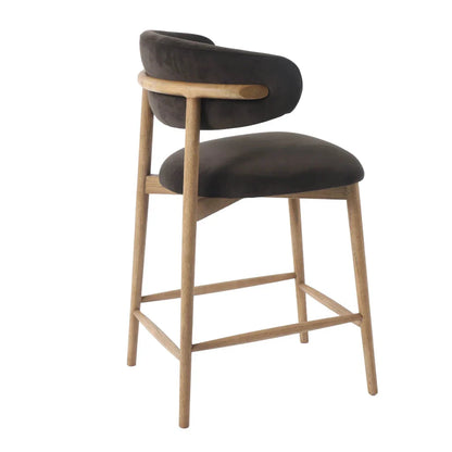 Milo Luxurious Upholstered Leather Counter Stool