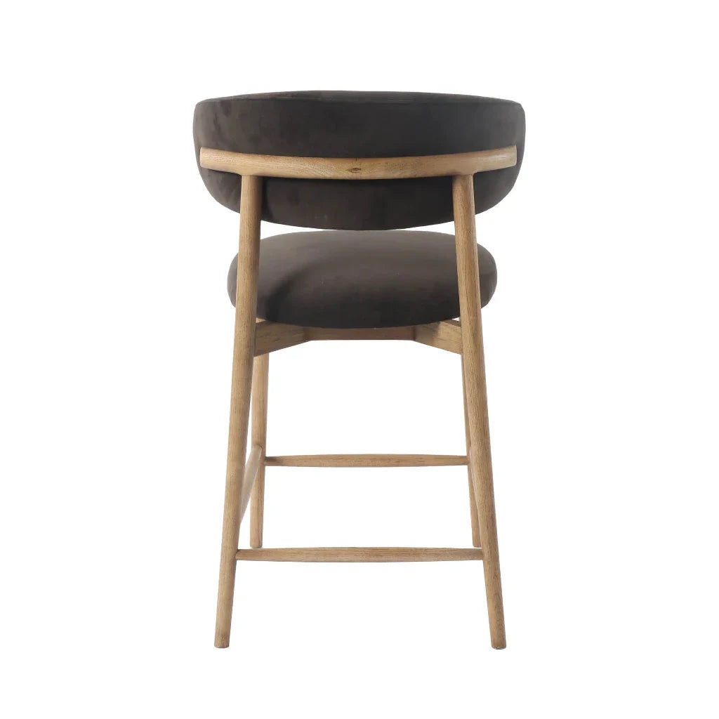 Milo Luxurious Upholstered Leather Counter Stool