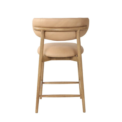 Milo Luxurious Upholstered Leather Counter Stool