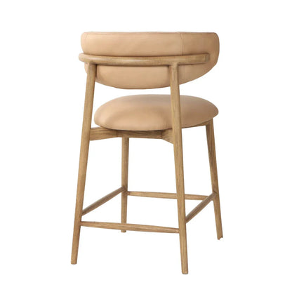 Milo Luxurious Upholstered Leather Counter Stool