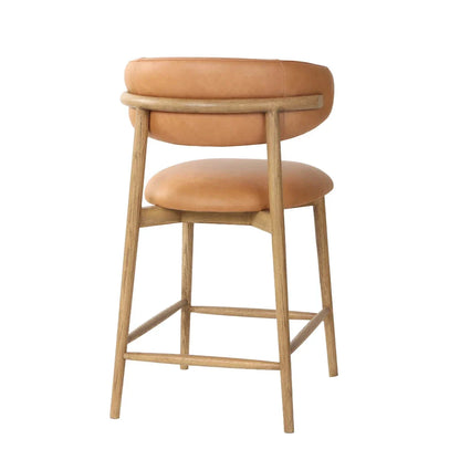 Milo Luxurious Upholstered Leather Counter Stool