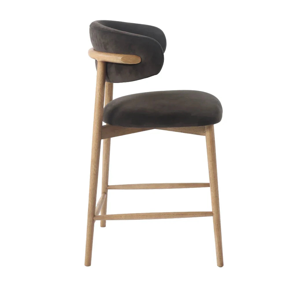 Milo Luxurious Upholstered Leather Counter Stool