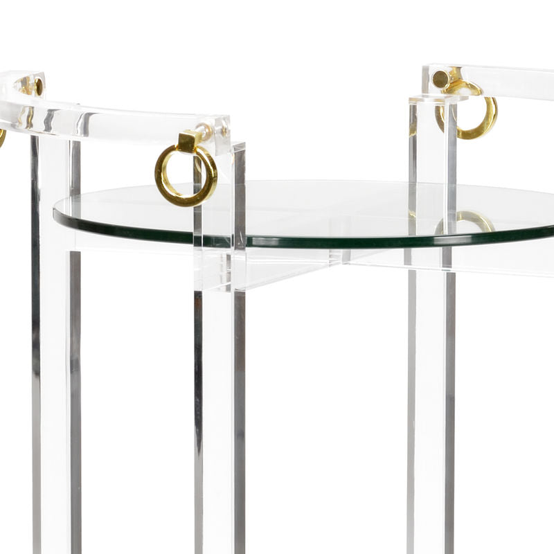 Chelsea House Milton Acrylic Framed Clear Pedestal