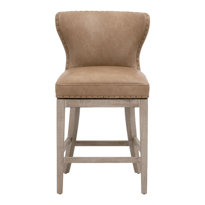 Essentials For Living Milton Leather Swivel Counter Stool