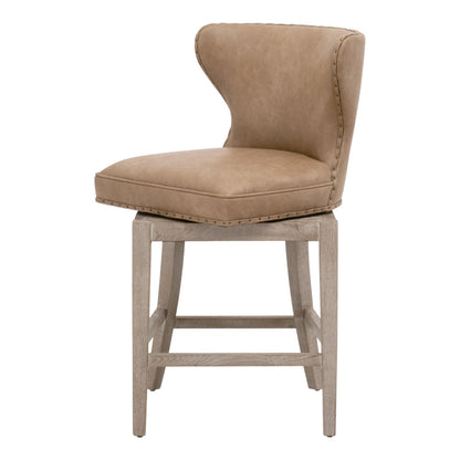 Essentials For Living Milton Leather Swivel Counter Stool