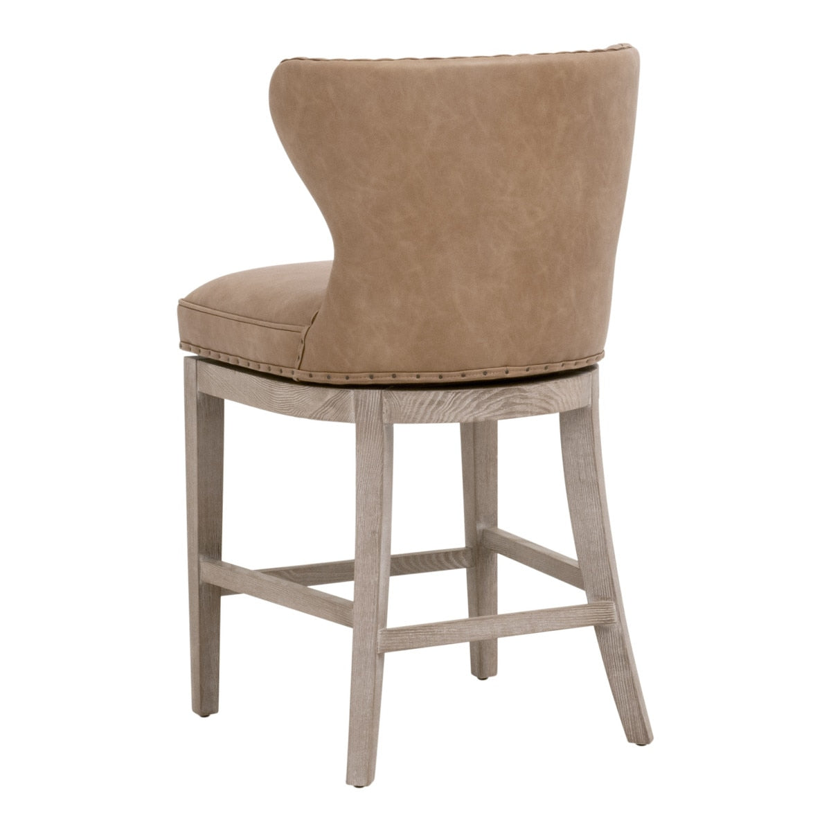 Essentials For Living Milton Leather Swivel Counter Stool