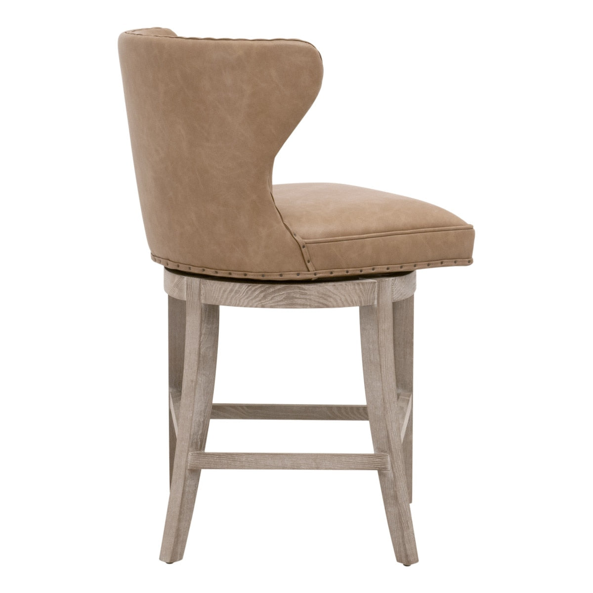 Essentials For Living Milton Leather Swivel Counter Stool