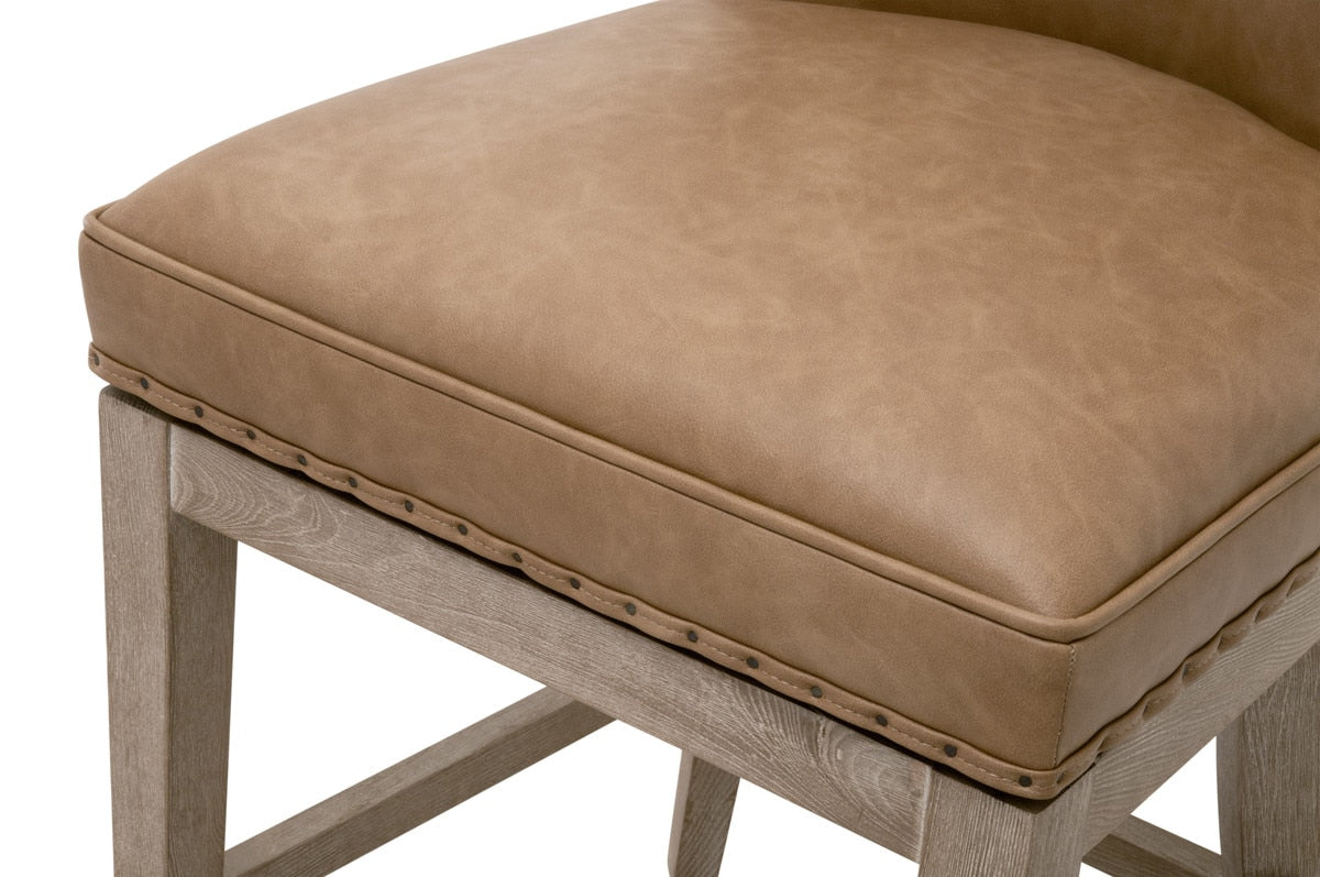 Essentials For Living Milton Leather Swivel Counter Stool