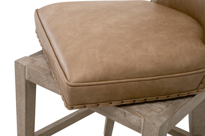 Essentials For Living Milton Leather Swivel Counter Stool