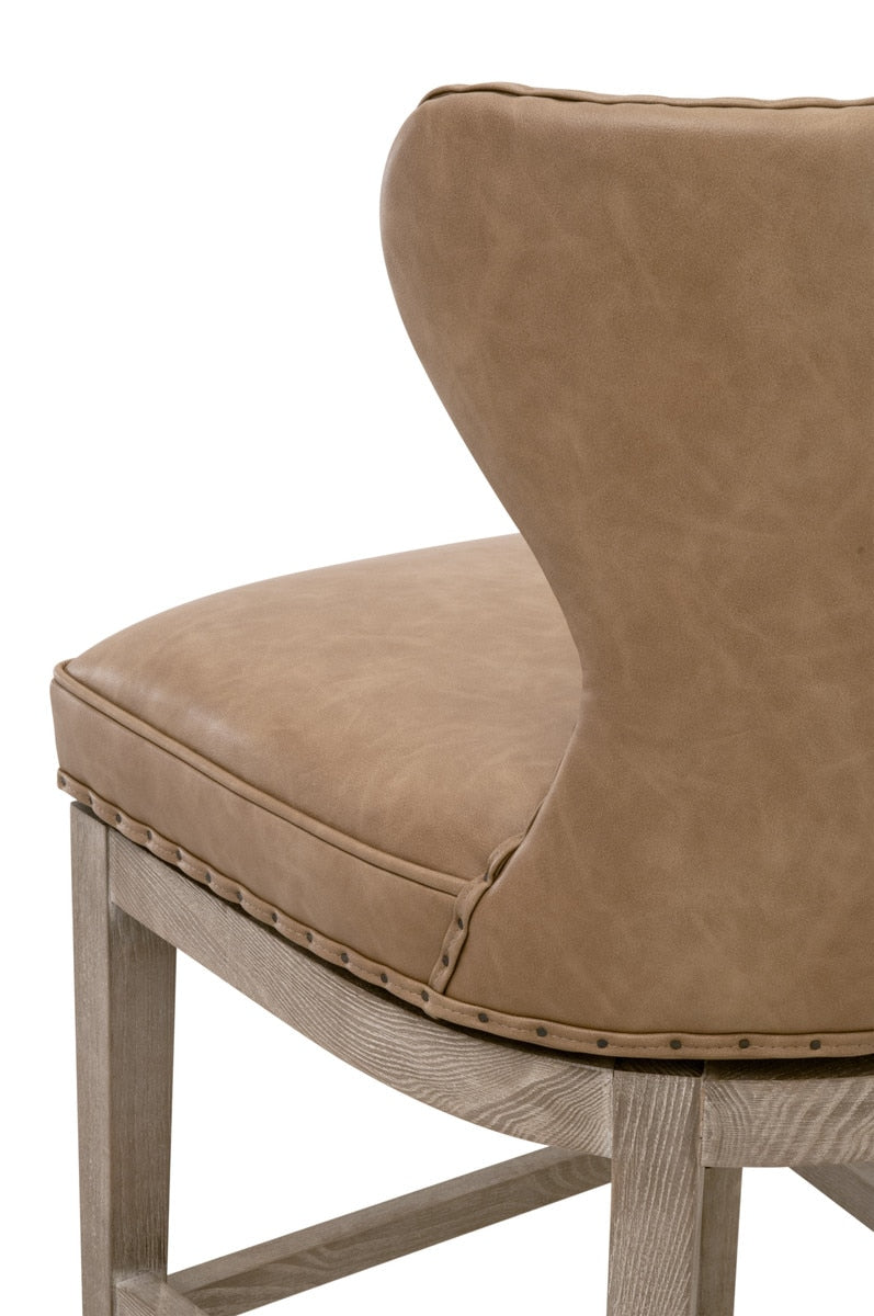 Essentials For Living Milton Leather Swivel Counter Stool