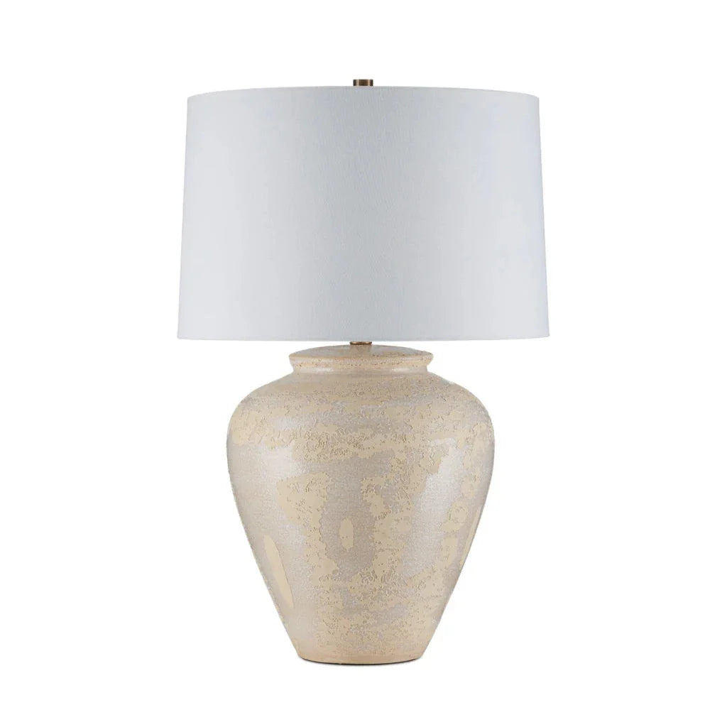 Mimi Ivory Textured Ceramic Design Table Lamp