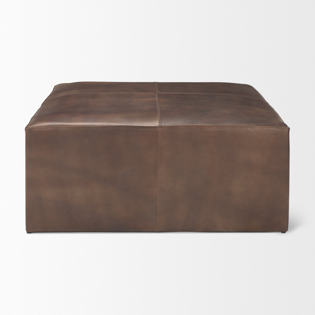 Mercana Minara Brown Leather Wrap Ottoman