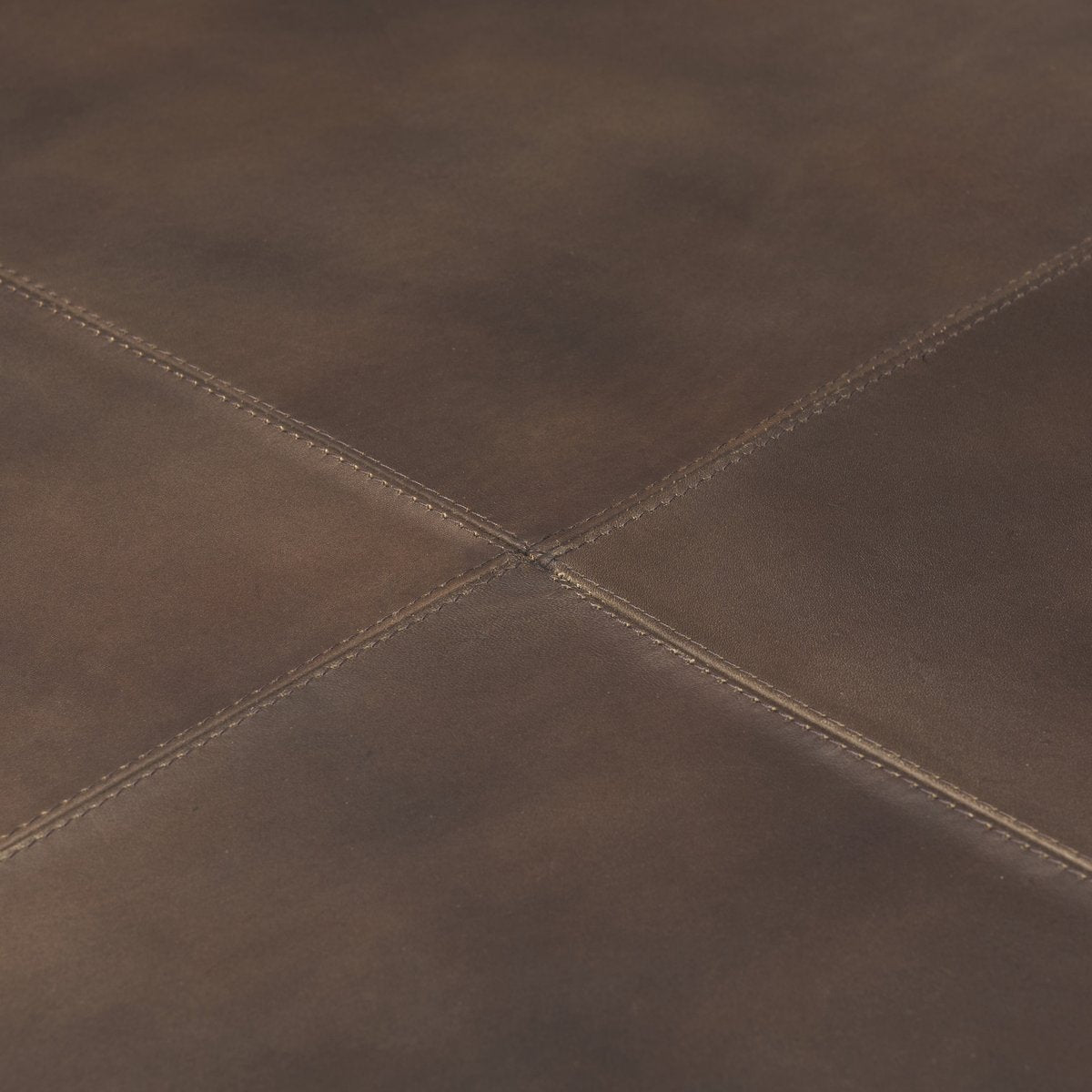 Mercana Minara Brown Leather Wrap Ottoman
