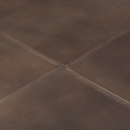Mercana Minara Brown Leather Wrap Ottoman