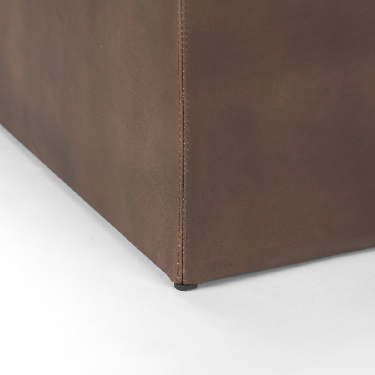 Mercana Minara Brown Leather Wrap Ottoman