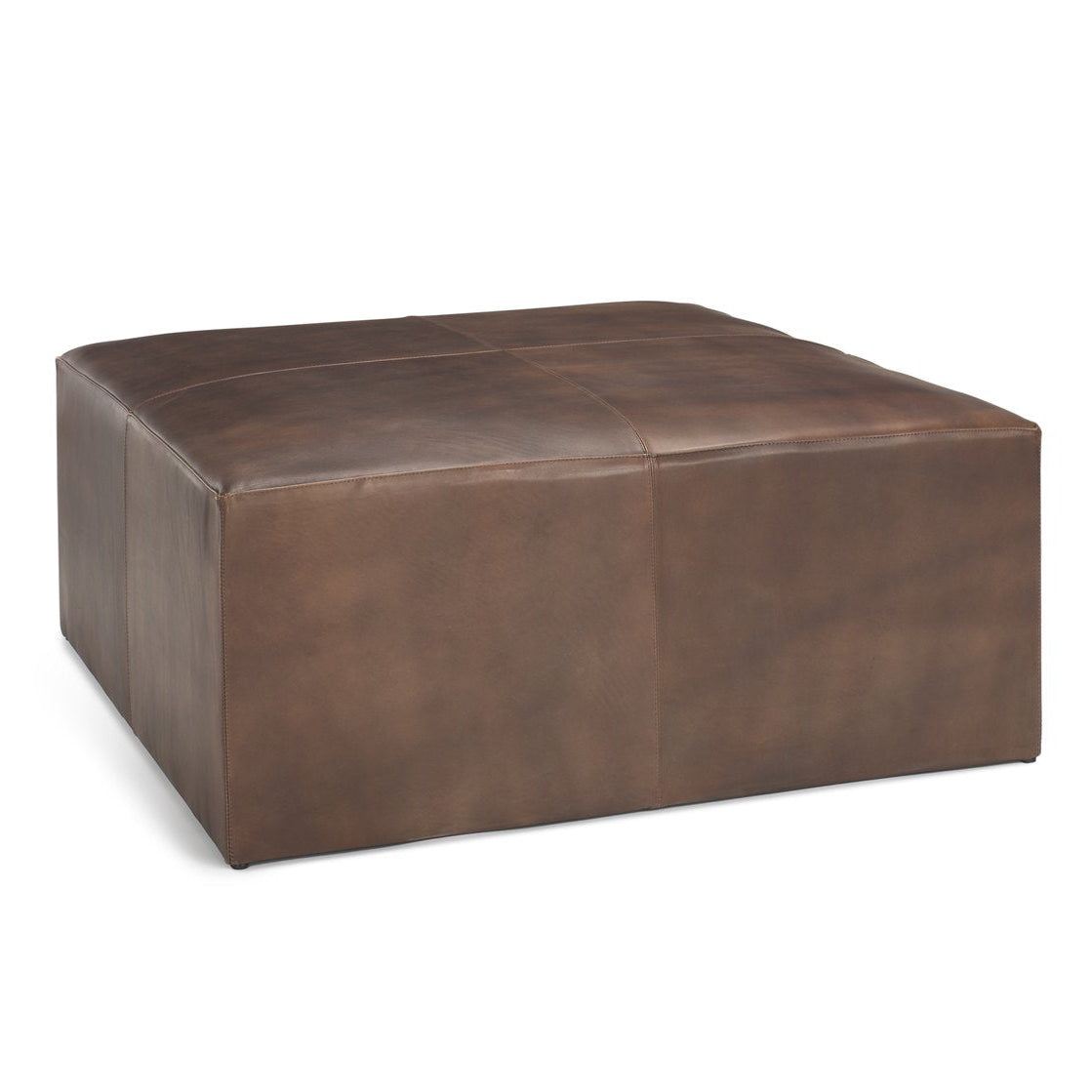 Mercana Minara Brown Leather Wrap Ottoman
