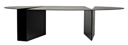 Minerva Coffee Table, Black Steel-Coffee Tables-Noir-Sideboards and Things