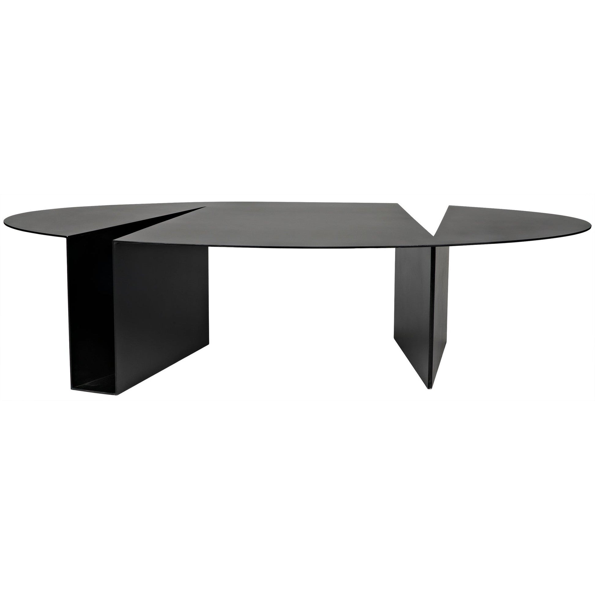 Minerva Coffee Table, Black Steel-Coffee Tables-Noir-Sideboards and Things