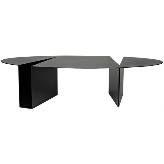 Minerva Coffee Table, Black Steel-Coffee Tables-Noir-Sideboards and Things