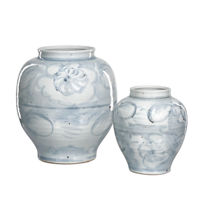 Ming-Style Countryside Medium Preserve Pot-Vases & Jars-Currey & Co-Sideboards and Things