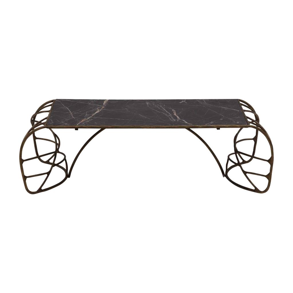 Mirabelle Marble Top Rectangular Coffee Table