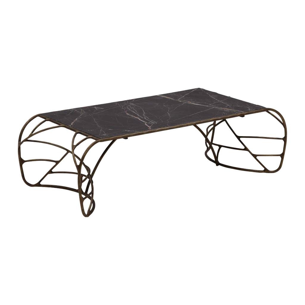 Mirabelle Marble Top Rectangular Coffee Table