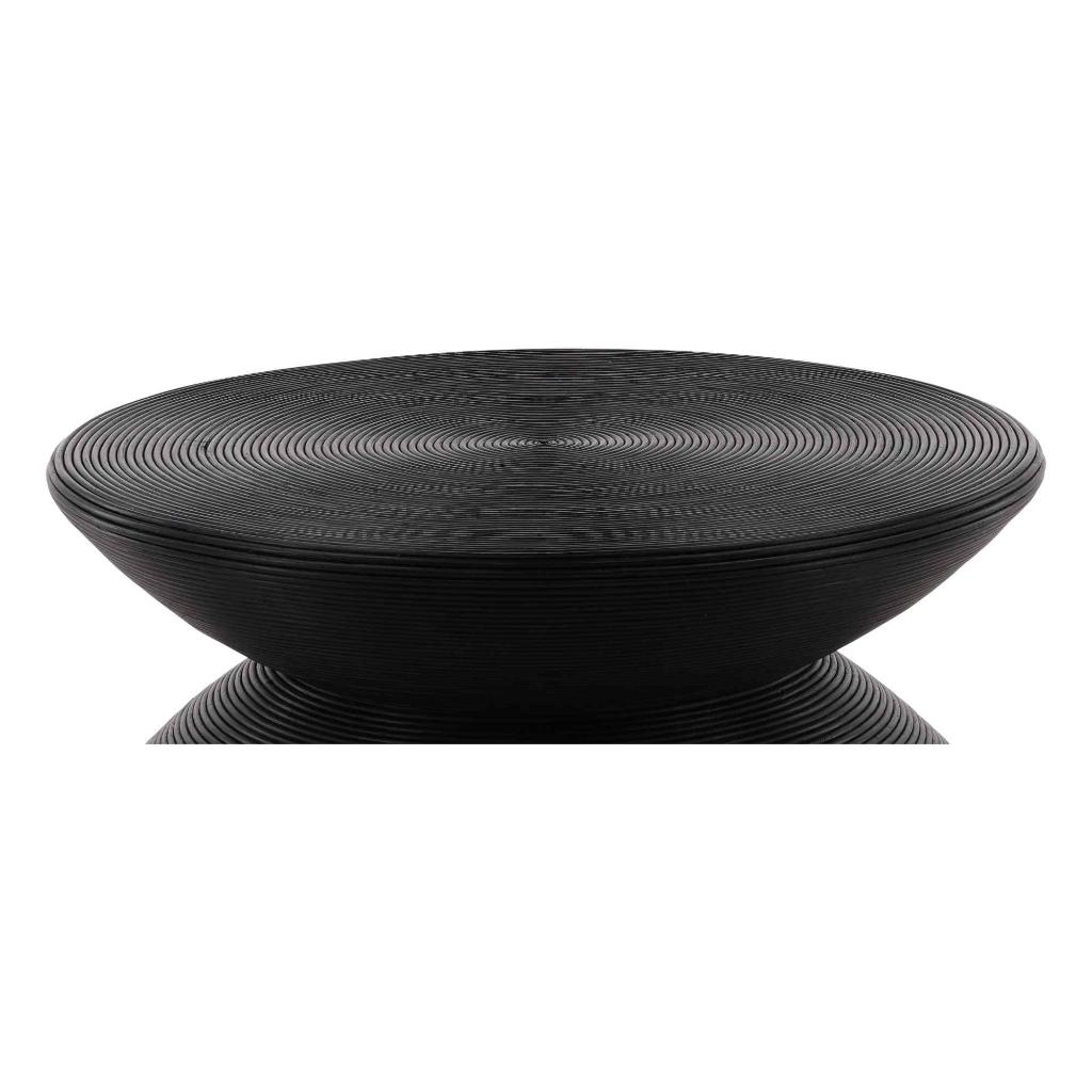 Miramar Black Rattan Pole Coffee Table