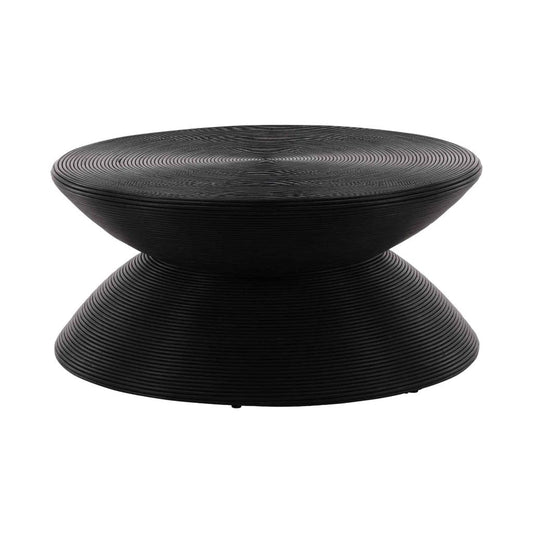 Miramar Black Rattan Pole Coffee Table