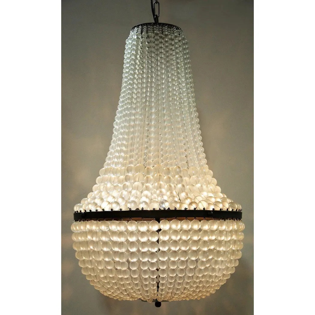 Noir Mist Black Steel Chandelier