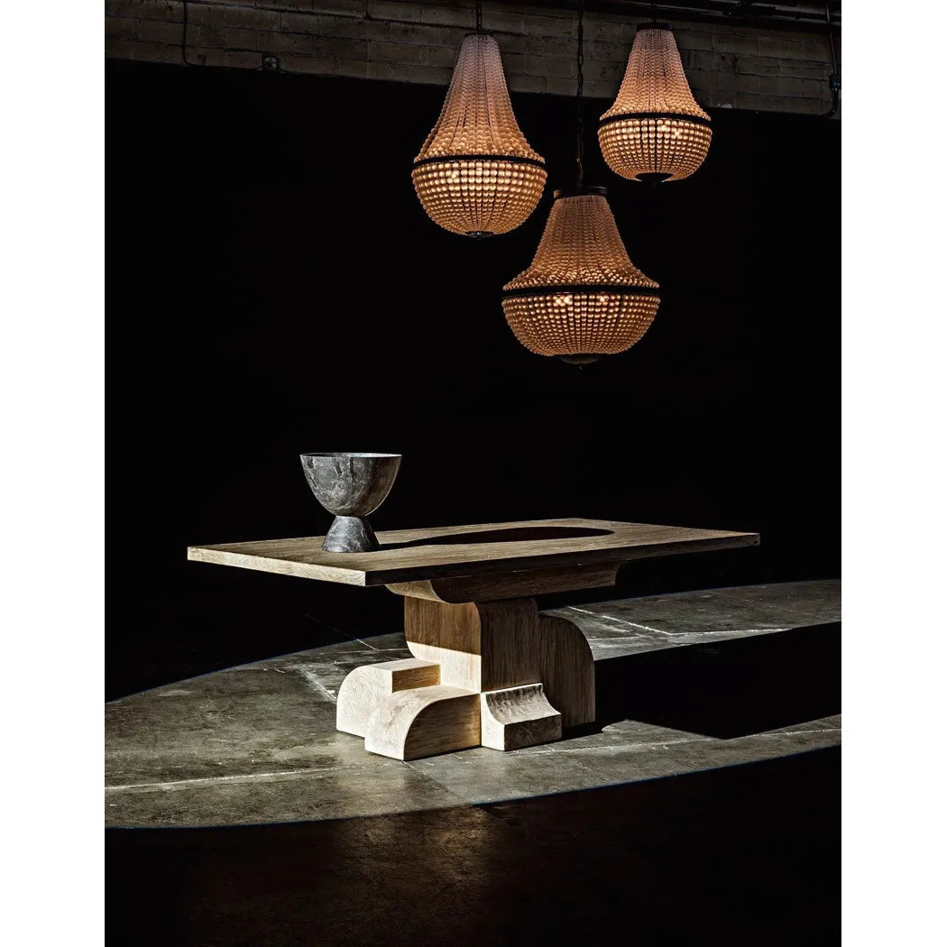 Noir Mist Black Steel Chandelier