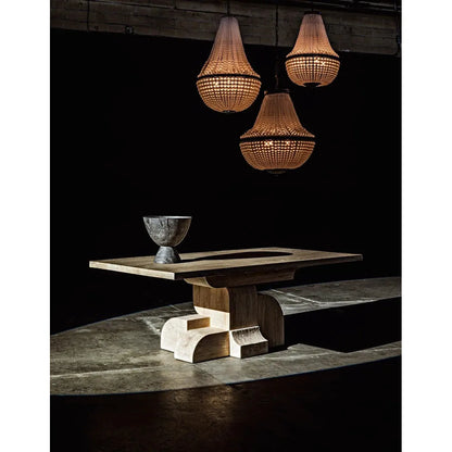 Noir Mist Black Steel Chandelier