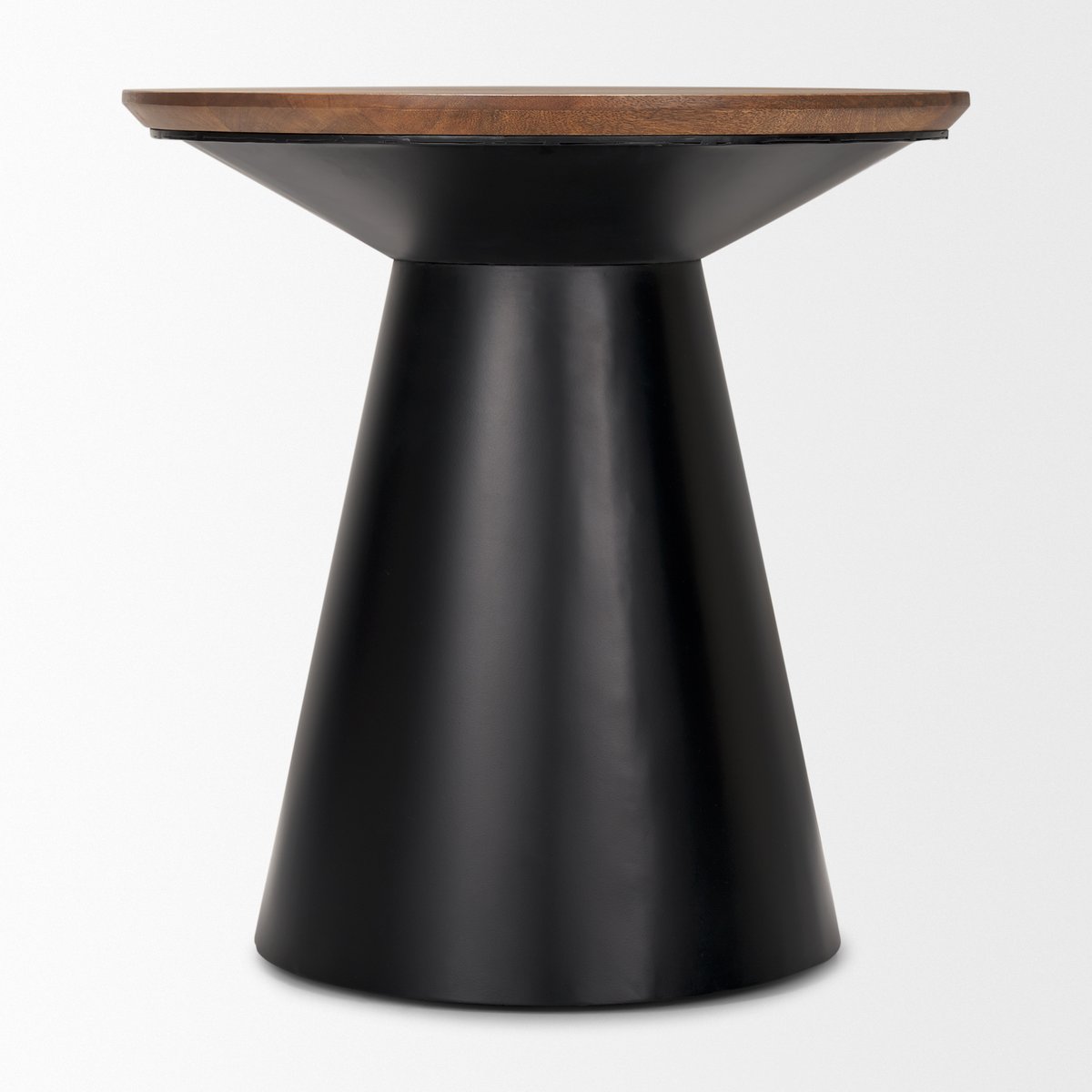 Mercana Mitchell Metal Pedetal Base Round Side Table