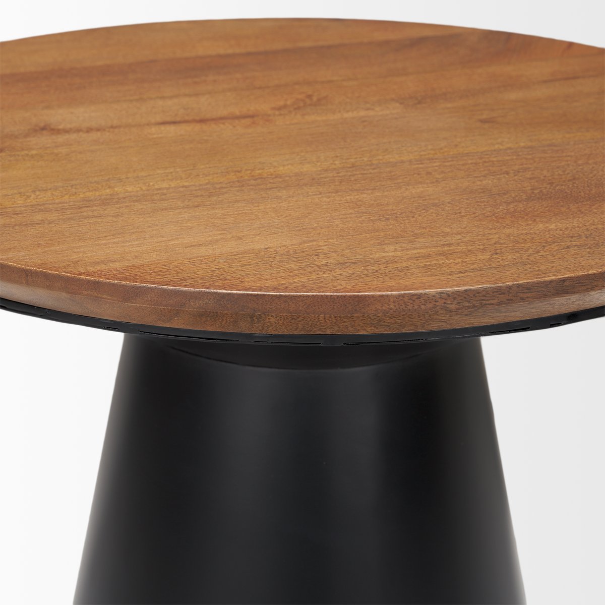 Mercana Mitchell Metal Pedetal Base Round Side Table