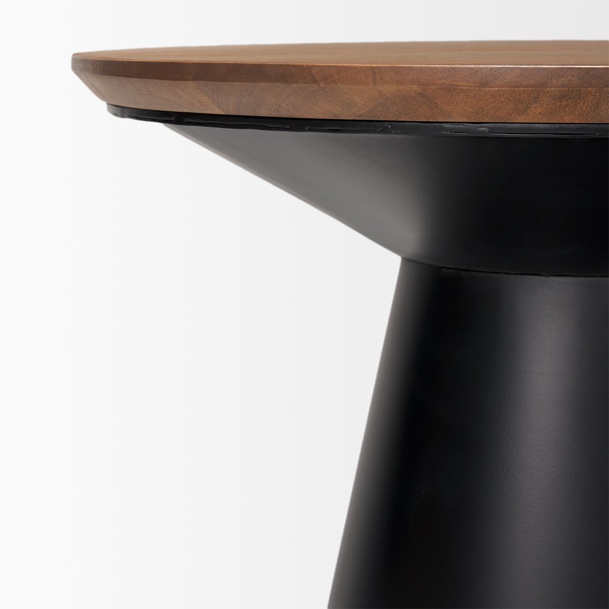 Mercana Mitchell Metal Pedetal Base Round Side Table