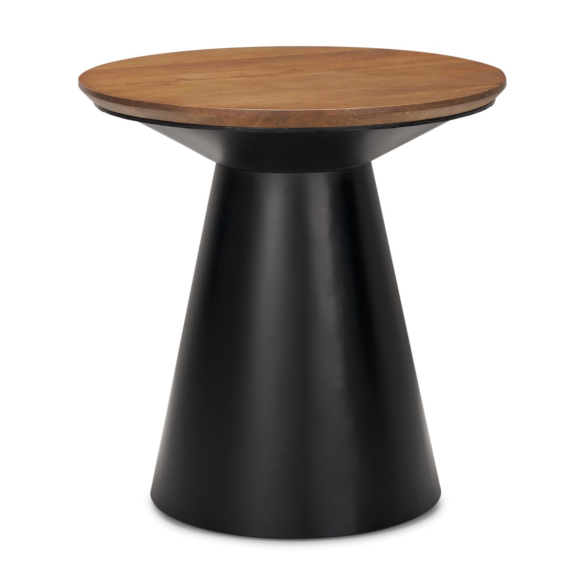 Mercana Mitchell Metal Pedetal Base Round Side Table