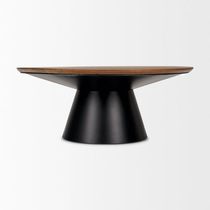 Mercana Mitchell Wood Top Round Coffee Table