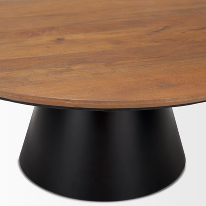 Mercana Mitchell Wood Top Round Coffee Table