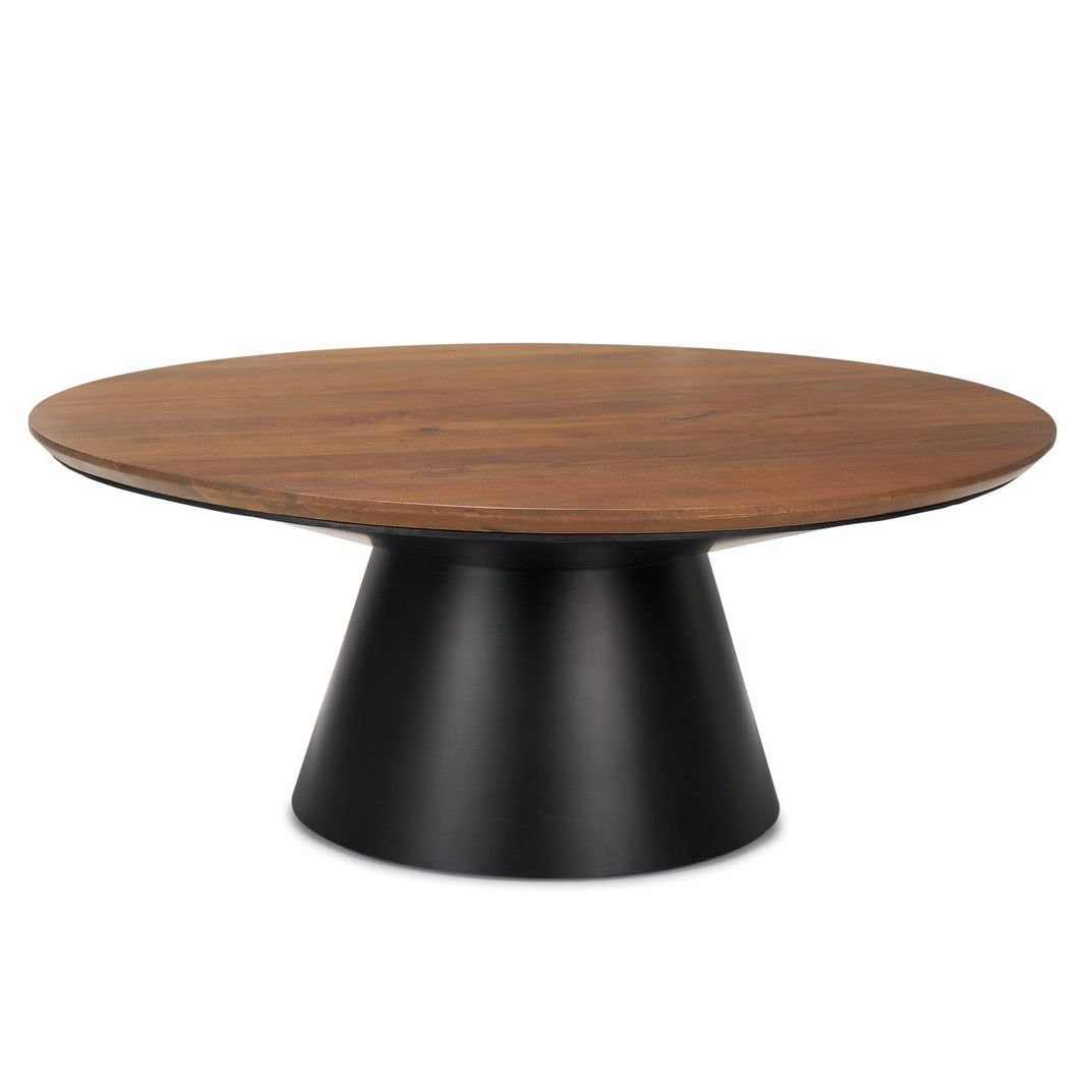 Mercana Mitchell Wood Top Round Coffee Table
