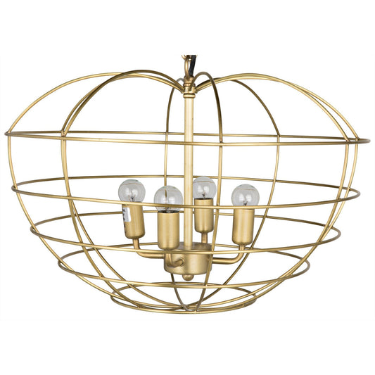 Mo Metal Pendant With Brass Finish-Pendants-Noir-Sideboards and Things