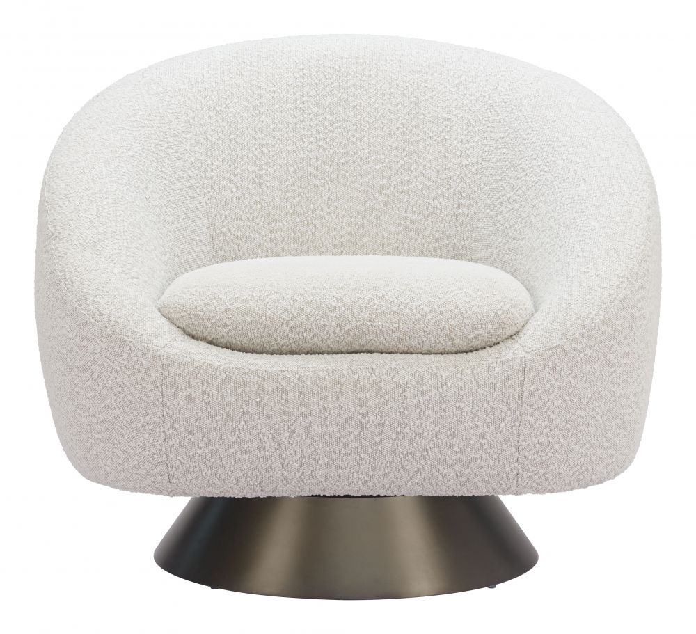 Zuo Modern Modan 	Textured Fabric Swivel Club Chair