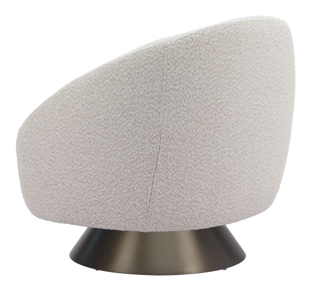 Zuo Modern Modan 	Textured Fabric Swivel Club Chair