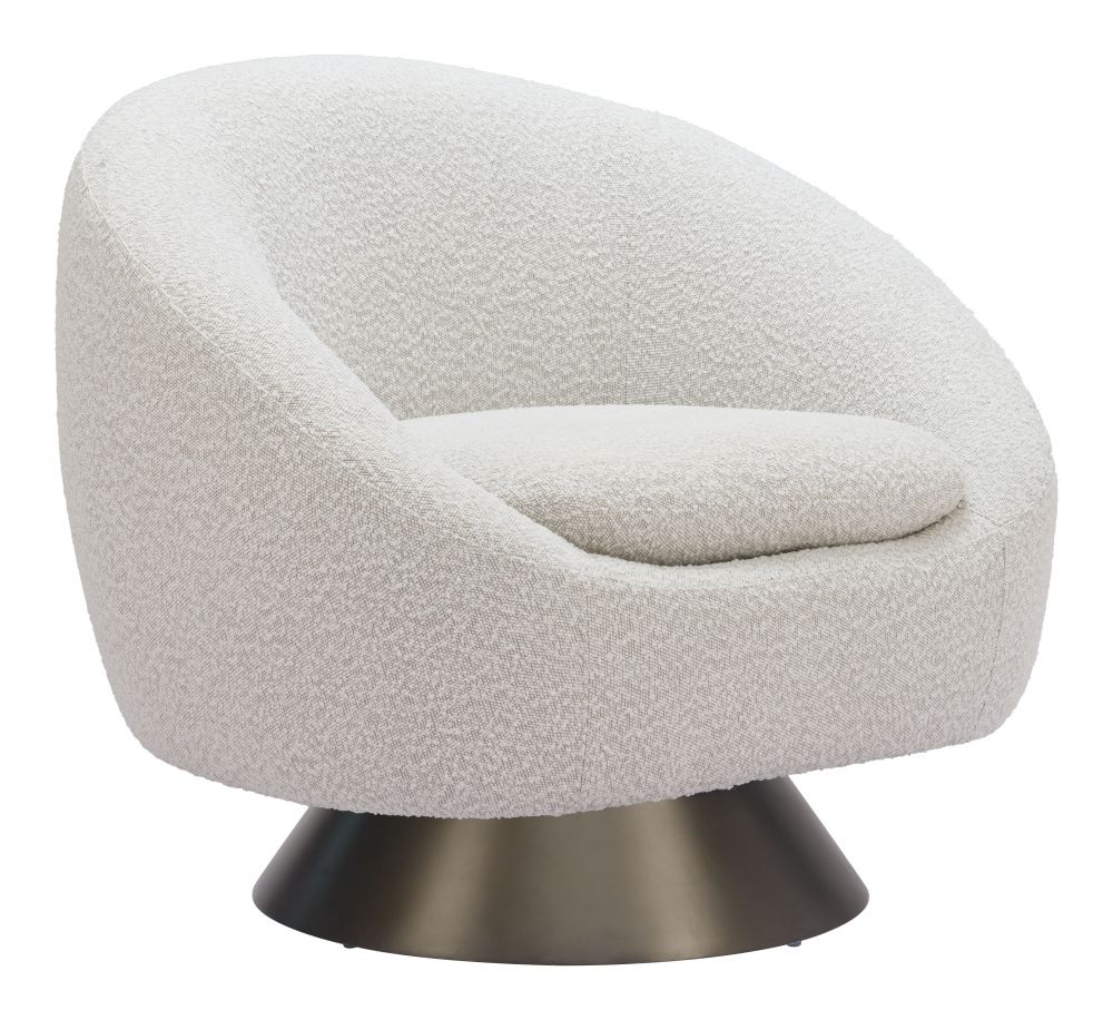 Zuo Modern Modan 	Textured Fabric Swivel Club Chair