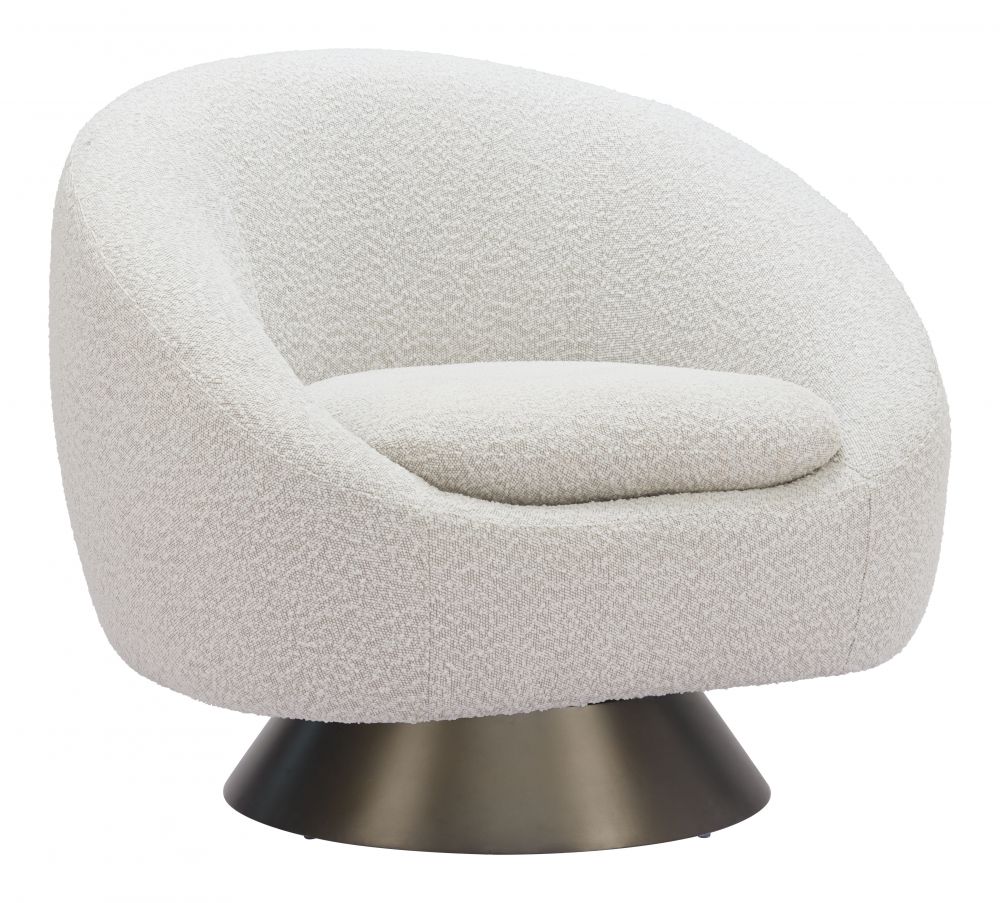 Zuo Modern Modan 	Textured Fabric Swivel Club Chair