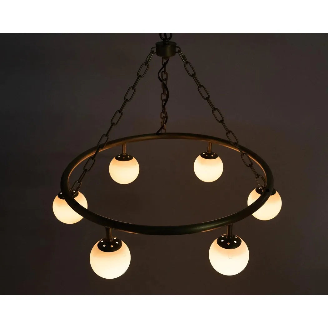 Modena Metal Small Chandelier With Brass