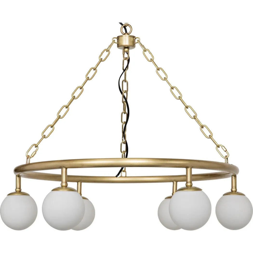 Modena Metal Small Chandelier With Brass