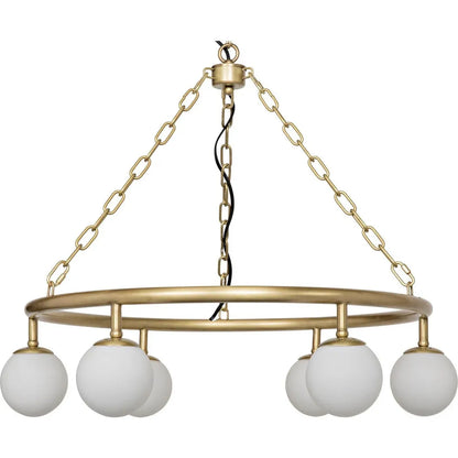 Modena Metal Small Chandelier With Brass