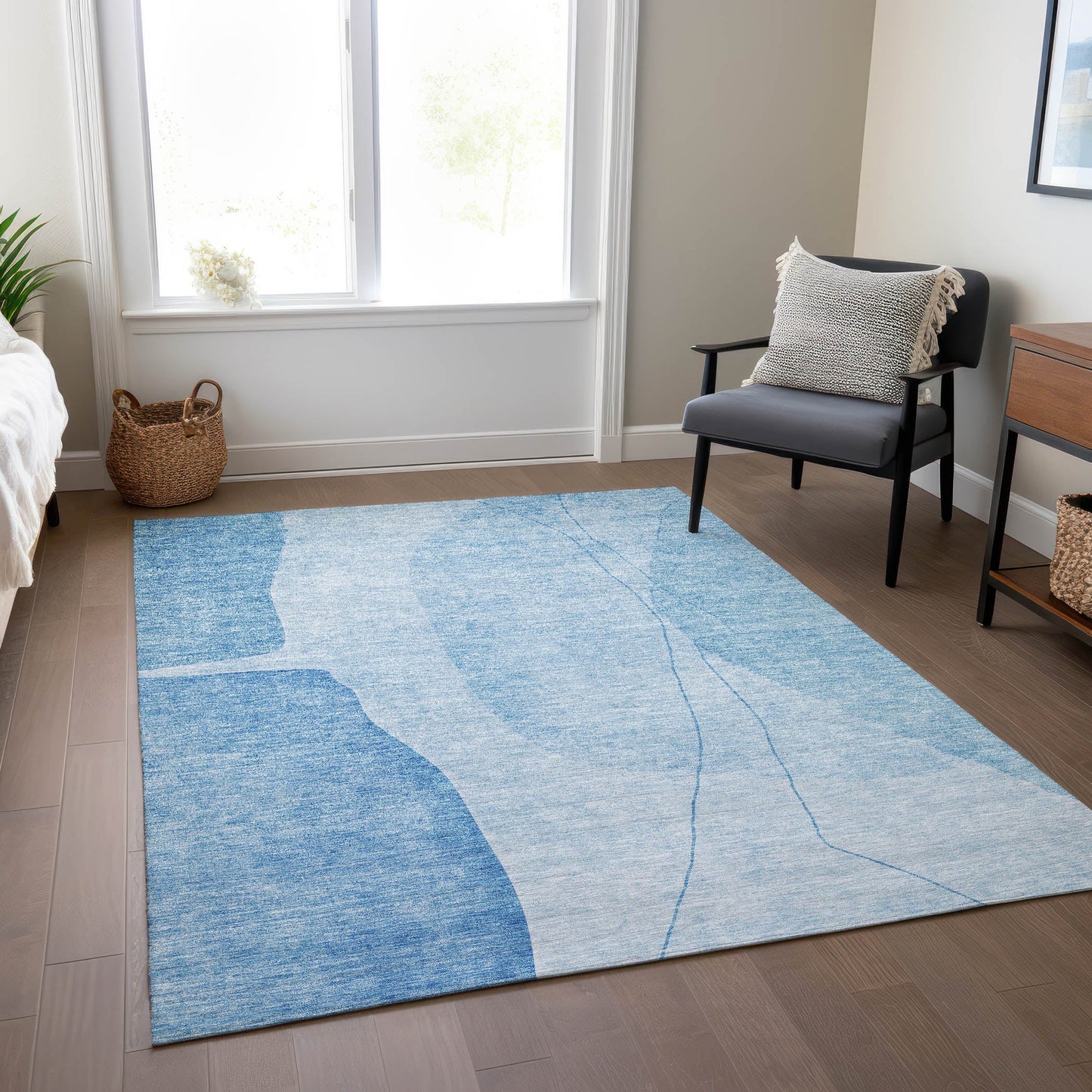 Addison Rugs Modern Blue Washable Indoor-Outdoor Rug