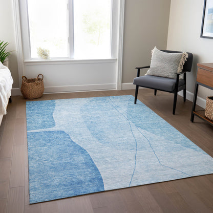 Addison Rugs Modern Blue Washable Indoor-Outdoor Rug