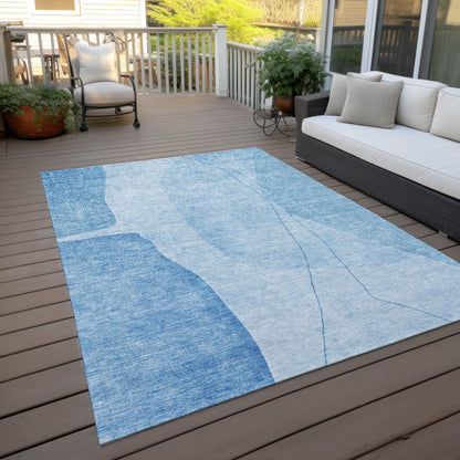 Addison Rugs Modern Blue Washable Indoor-Outdoor Rug